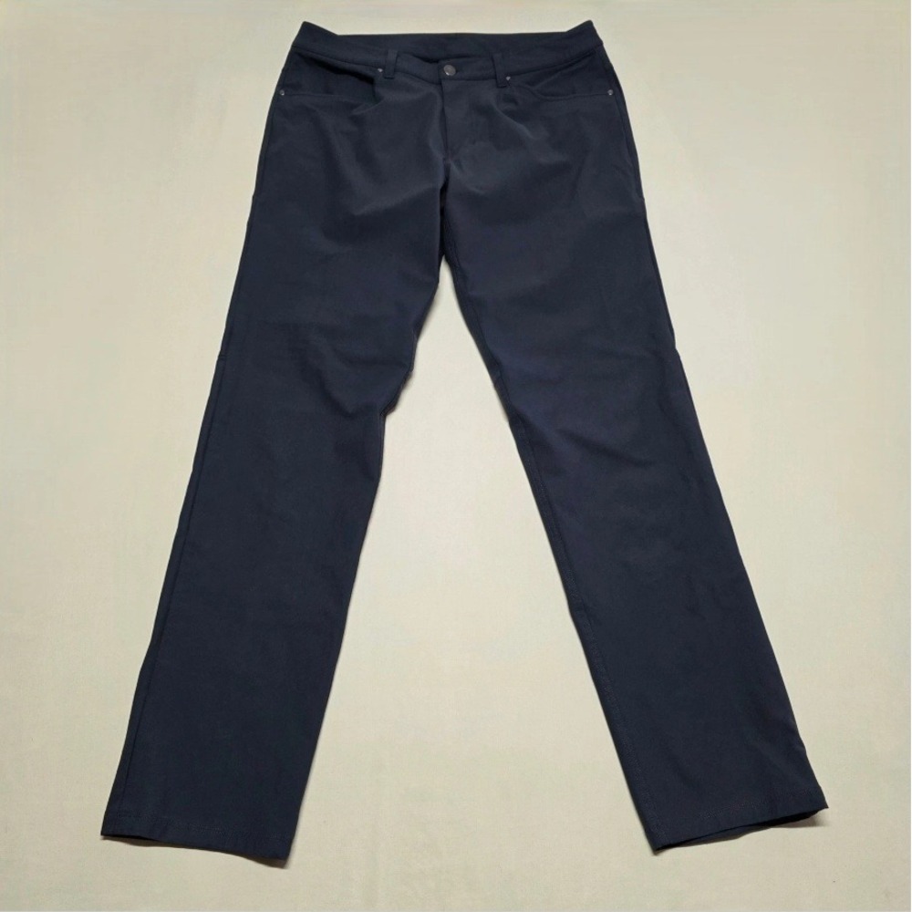 Lululemon ABC Pants Size 33 Charcoal Warpstreme Flat Front Slim/Straight